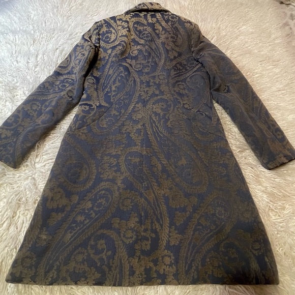 Merona Blue and Gold Paisley Coat - Picture 6 of 7